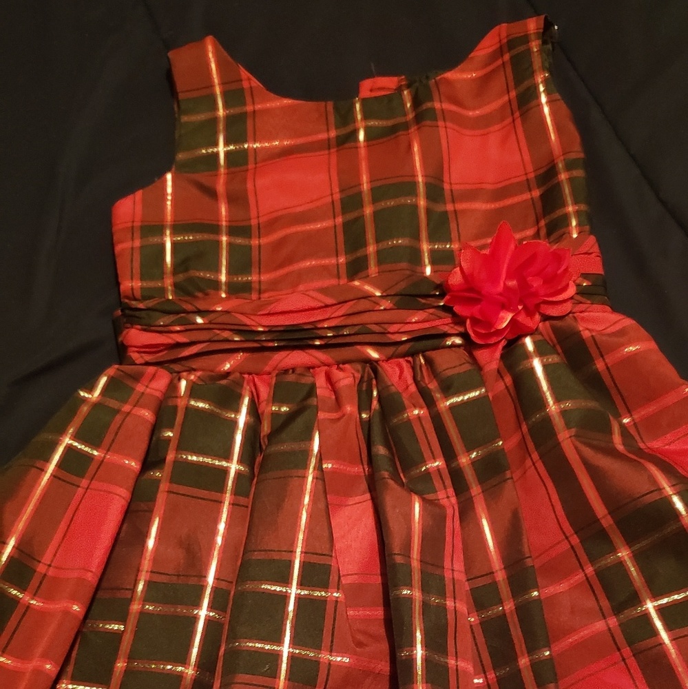 Red and black plaid dress